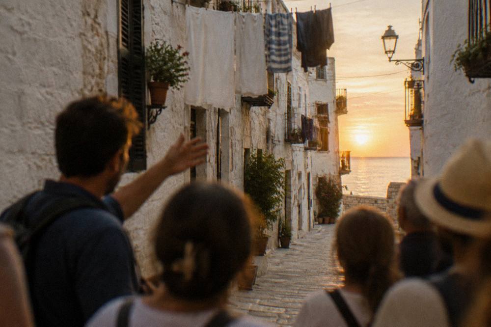 Free walking tour group with a local guide in Bari Vecchia