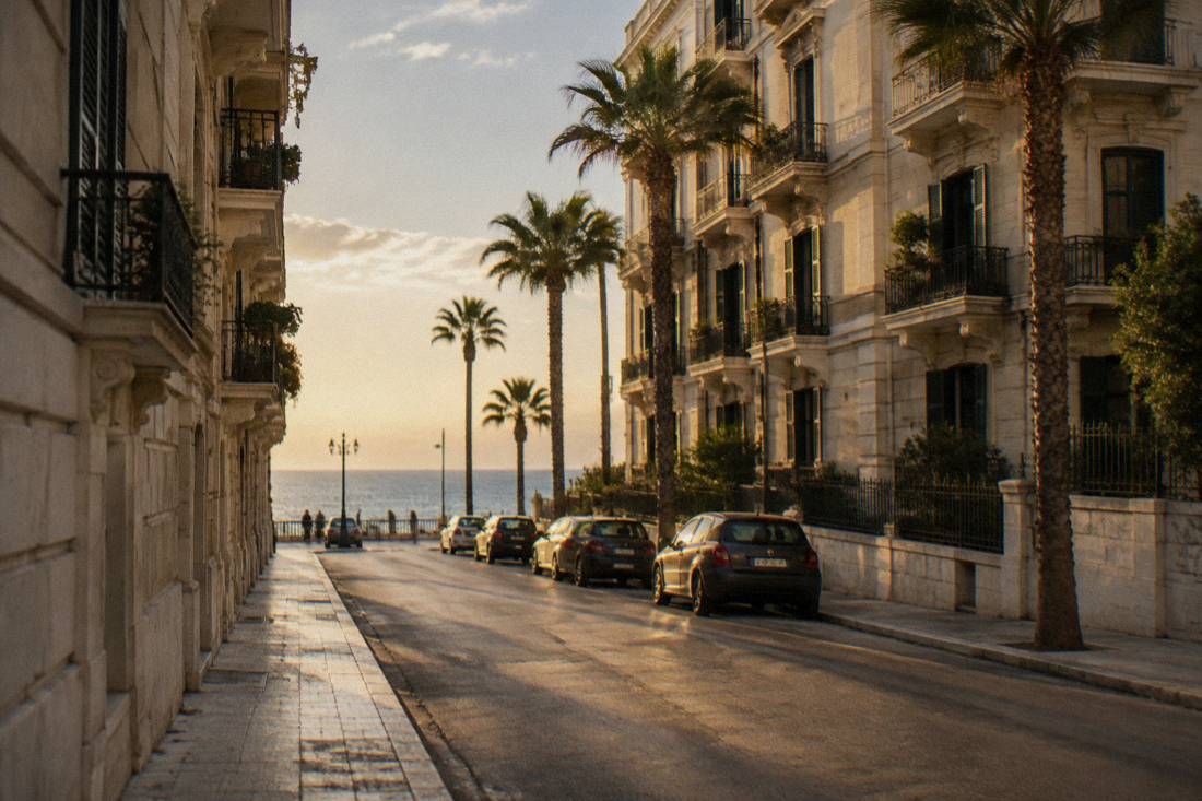 Lungomare And Madonnella in Bari, Italy