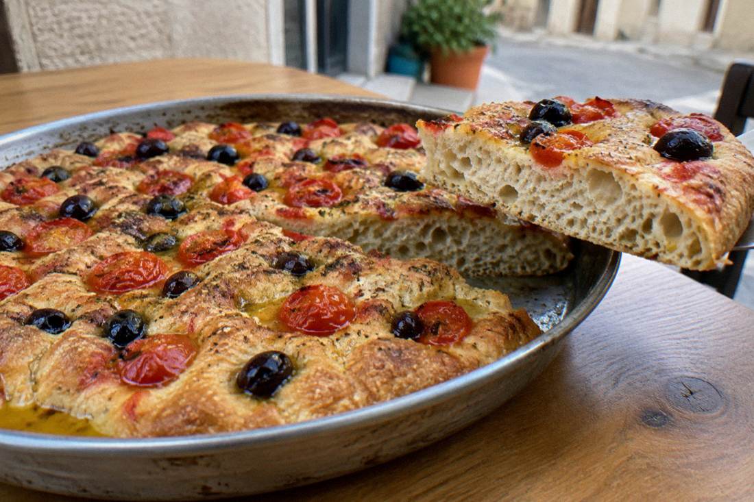 Focaccia Barese in Bari, Italy