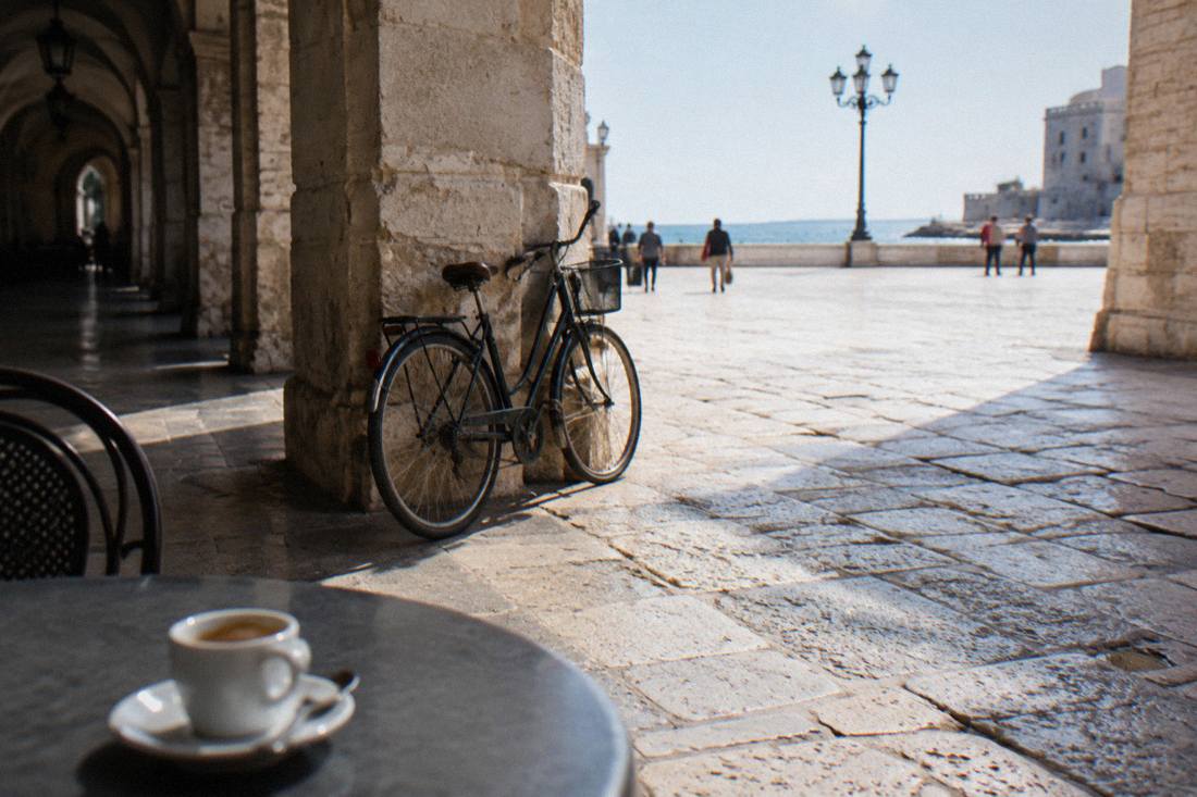 Piazza Mercantile in Bari, Italy